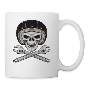 Skull Skull Flage - Coffee/Tea Mug - white - Right