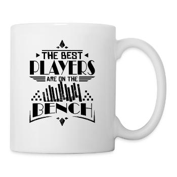 Piano Player on the bench - Coffee/Tea Mug - white - Right