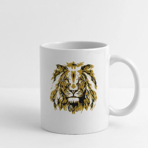 Grunge Lion Head Portrait Drawing - Vintage Lion - Coffee/Tea Mug