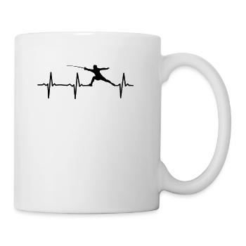 Fencing Heartbeat Fencing Player Fencing Game - Coffee/Tea Mug - white - Right