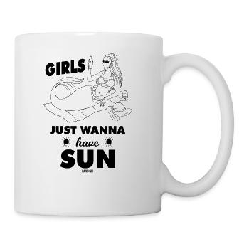 Mother Mermaid swim Gift - Coffee/Tea Mug - white - Right