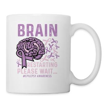 Brain Restarting Funny Person Gift - Coffee/Tea Mug - white - Right