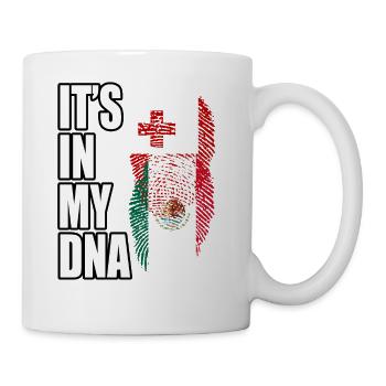 Tongan And Mexican Mix Heritage DNA Flag - Coffee/Tea Mug - white - Right