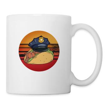 Taco Policeman Gift - Coffee/Tea Mug - white - Right