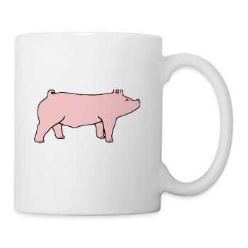 yorkshire hog sticker - Coffee/Tea Mug - white - Right