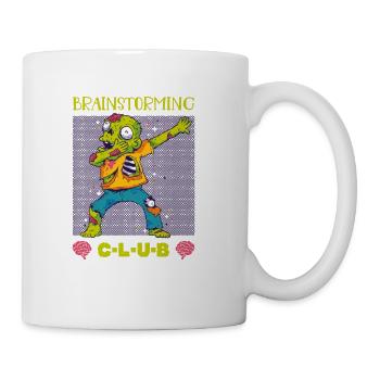 Brainstorming Club Life Death Fantasy Zombie - Coffee/Tea Mug - white - Right