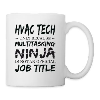 Ninja Hvac Tech - Coffee/Tea Mug - white - Right