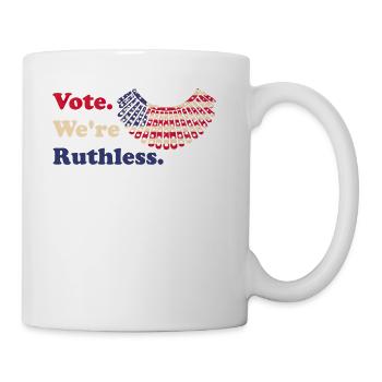 Women Vote We're Ruthless RBG - Coffee/Tea Mug - white - Right