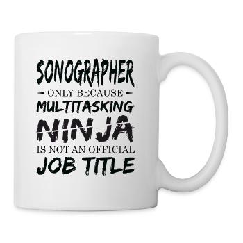 Ninja Sonographer - Coffee/Tea Mug - white - Right