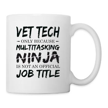 Ninja Vet Tech - Coffee/Tea Mug - white - Right