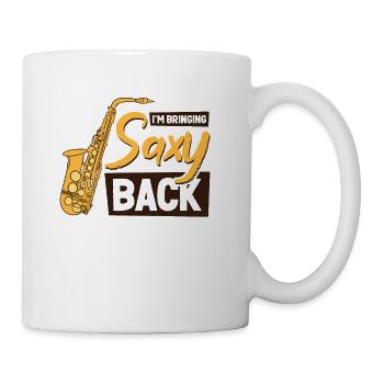 Music Saxophone Classical Music Saxophonist - Coffee/Tea Mug - white - Right