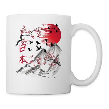 japanese vintage art - Coffee/Tea Mug - white - Right