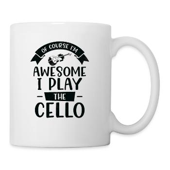 Music Cello Instrument Classical Music Cellist - Coffee/Tea Mug - white - Right