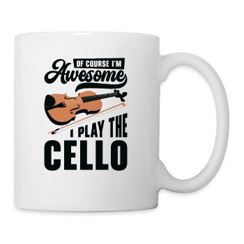 Music Cello Instrument Classical Music Cellist - Coffee/Tea Mug - white - Right