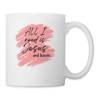 Jesus > Bacon. - Coffee/Tea Mug - white - Right