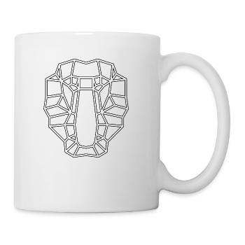 monkey low poly - Coffee/Tea Mug - white - Right