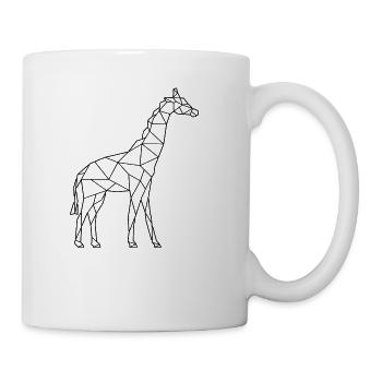 Giraffe low poly - Coffee/Tea Mug - white - Right
