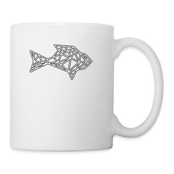 fish low poly - Coffee/Tea Mug - white - Right