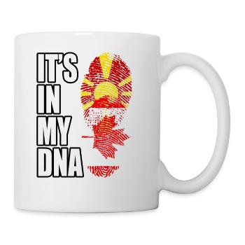 Macedonian And Canadian Mix Heritage DNA Flag - Coffee/Tea Mug - white - Right
