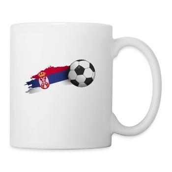 Serbia Soccer Ball Gift - Coffee/Tea Mug - white - Right