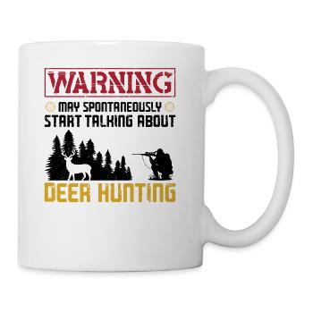 Avertissement de chasseur de cerfs de Cerf - Tasse - blanc - Droite