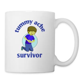 Tummy Ache Survivor - Coffee/Tea Mug - white - Right