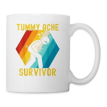 Tummy Ache Survivor - Coffee/Tea Mug - white - Right