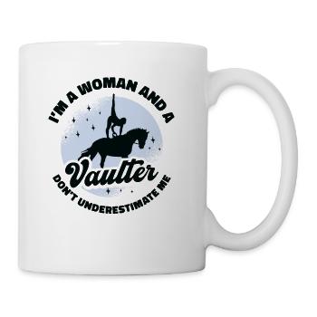 Equestrian Horse Vaulting Vaulter Horseback - Coffee/Tea Mug - white - Right