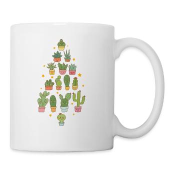 Chistmas Season Cactus Succulent Christmas Tree - Coffee/Tea Mug - white - Right