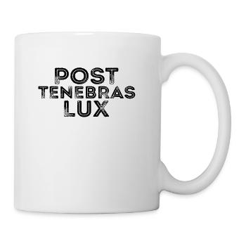 Post-Tenebras Lux Latin Language Latin Quote - Coffee/Tea Mug - white - Right