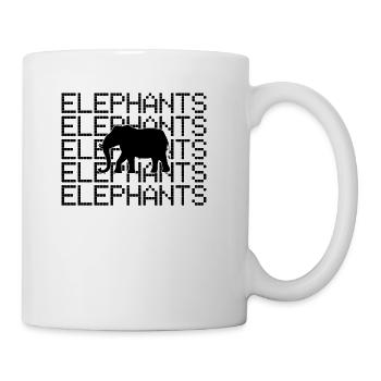 elephants - Coffee/Tea Mug - white - Right
