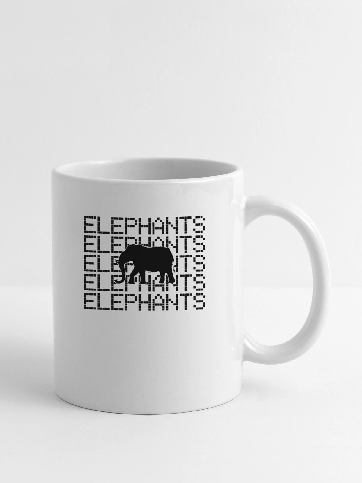 elephants - Coffee/Tea Mug - white - Right