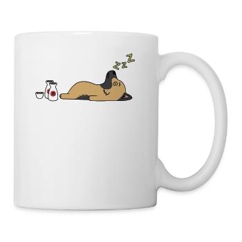 German Shepherd Sake Drunk - Coffee/Tea Mug - white - Right