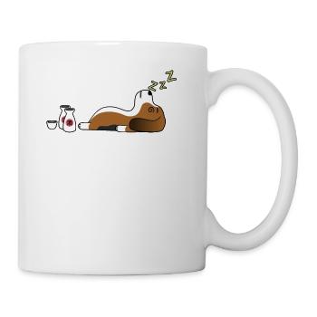 Basset Hound Sake Drunk - Coffee/Tea Mug - white - Right