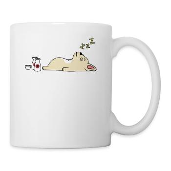 Cream French Bulldog Sake Drunk - Coffee/Tea Mug - white - Right