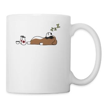 Boxer Dog Sake Drunk - Coffee/Tea Mug - white - Right