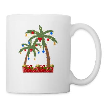 Chistmas Season Palm Trees - Coffee/Tea Mug - white - Right