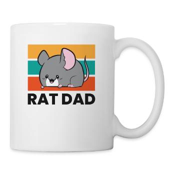 Rat Dad Funny Rat Owner Rat Papa Funny Rats - Coffee/Tea Mug - white - Right