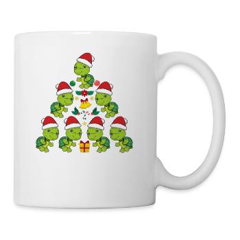 Chistmas Season Turtle Reptile Christmas Tree - Coffee/Tea Mug - white - Right