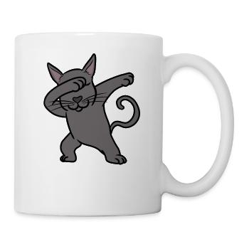 Dabbing Russian Blue Cat Dab Dance - Coffee/Tea Mug - white - Right