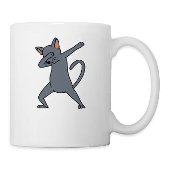 Dabbing Russian Blue Cat Dab Dance - Coffee/Tea Mug - white - Right