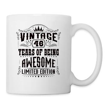 46 Years Of Being Awesome 46 Birthday 46 Years - Coffee/Tea Mug - white - Right