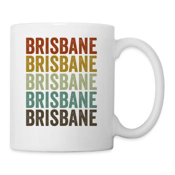 Brisbane Australia Retro Vintage - Coffee/Tea Mug - white - Right
