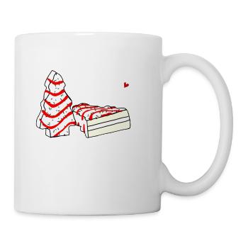 Xmas Tis The Season Christmas Tree Cakes Debbie - Coffee/Tea Mug - white - Right