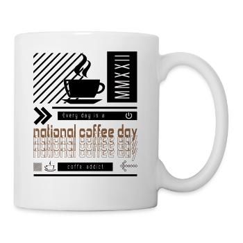 national coffee day 3c - Coffee/Tea Mug - white - Right