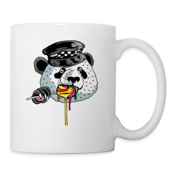Panda Cop Policeman Gift - Coffee/Tea Mug - white - Right