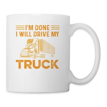 I'm Done Diligent Driver Gift - Coffee/Tea Mug - white - Right
