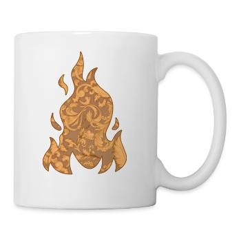 Baroque Aesthetic Flame Fire Soft Grunge - Coffee/Tea Mug - white - Right