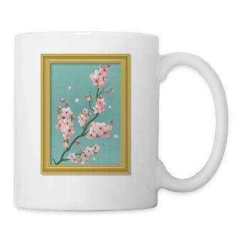 Baroque Aesthetic Japanese Cherry Blossom - Coffee/Tea Mug - white - Right