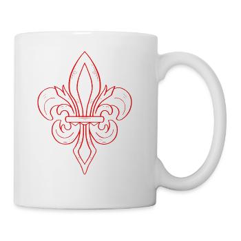 Baroque Aesthetic Symbol Dark Academia Red Grunge - Coffee/Tea Mug - white - Right